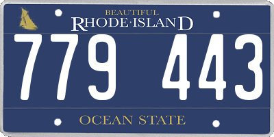 RI license plate 779443