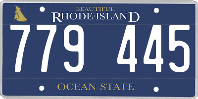 RI license plate 779445