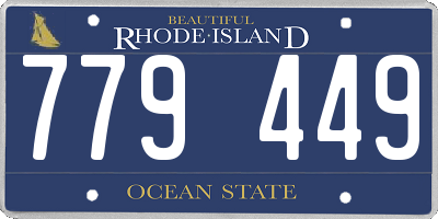 RI license plate 779449