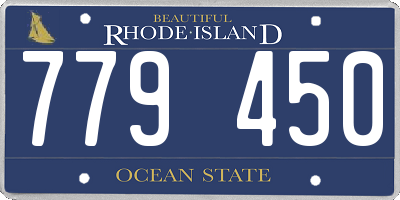 RI license plate 779450