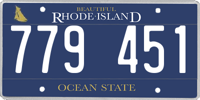 RI license plate 779451