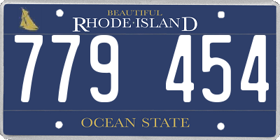 RI license plate 779454