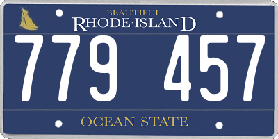 RI license plate 779457