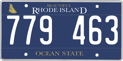 RI license plate 779463
