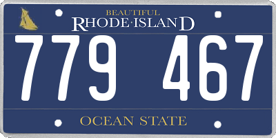 RI license plate 779467