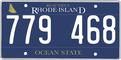 RI license plate 779468