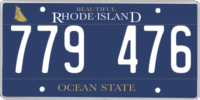 RI license plate 779476