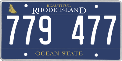 RI license plate 779477