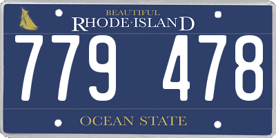 RI license plate 779478