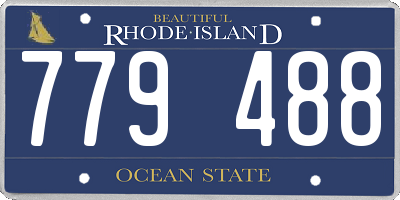 RI license plate 779488
