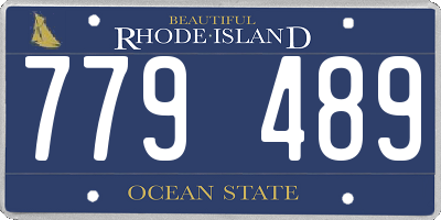 RI license plate 779489