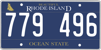 RI license plate 779496