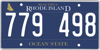 RI license plate 779498