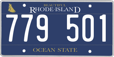 RI license plate 779501