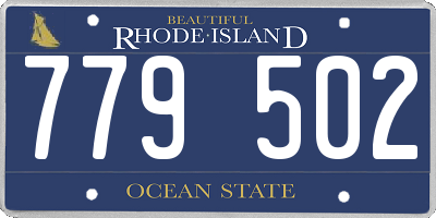RI license plate 779502