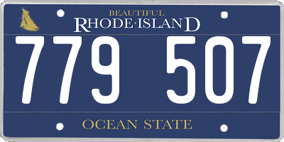 RI license plate 779507