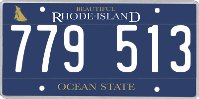 RI license plate 779513
