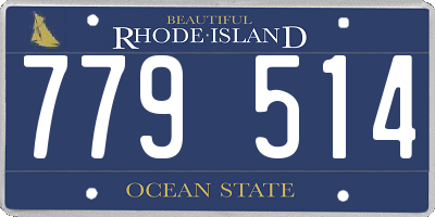 RI license plate 779514