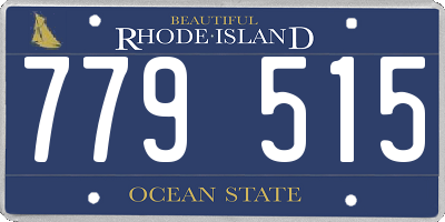 RI license plate 779515
