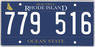 RI license plate 779516