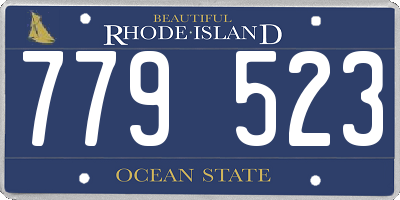 RI license plate 779523