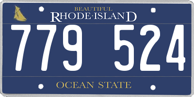 RI license plate 779524