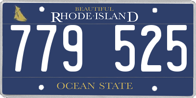 RI license plate 779525