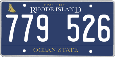 RI license plate 779526