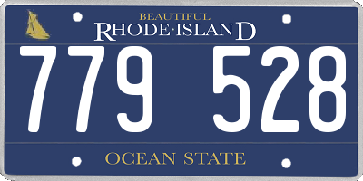 RI license plate 779528