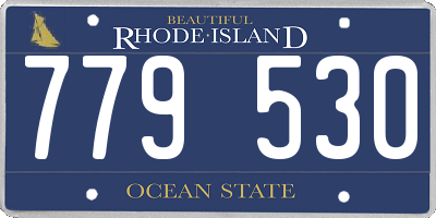 RI license plate 779530