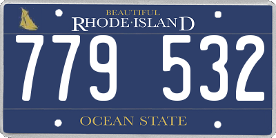 RI license plate 779532