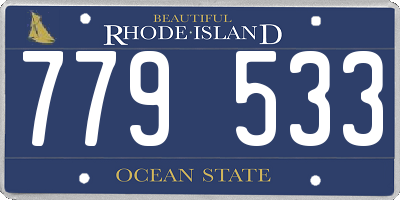 RI license plate 779533