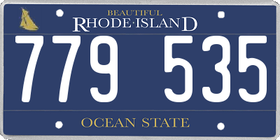RI license plate 779535