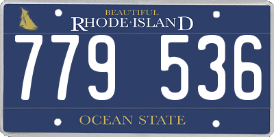 RI license plate 779536