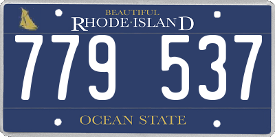 RI license plate 779537