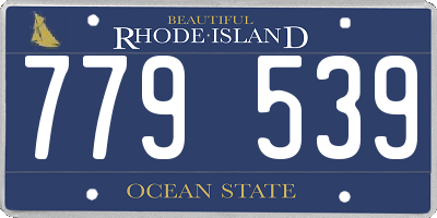 RI license plate 779539