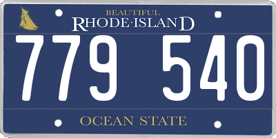 RI license plate 779540