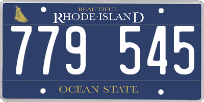 RI license plate 779545