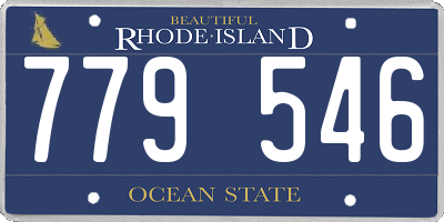 RI license plate 779546