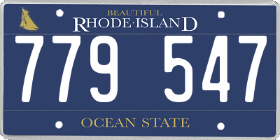 RI license plate 779547