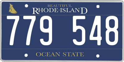 RI license plate 779548