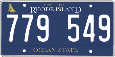 RI license plate 779549
