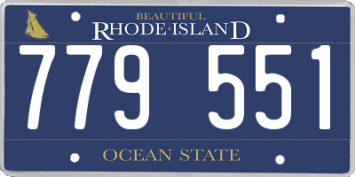 RI license plate 779551