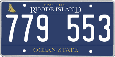 RI license plate 779553