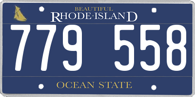 RI license plate 779558