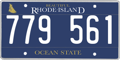 RI license plate 779561