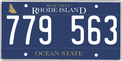 RI license plate 779563