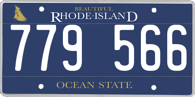 RI license plate 779566