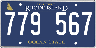 RI license plate 779567