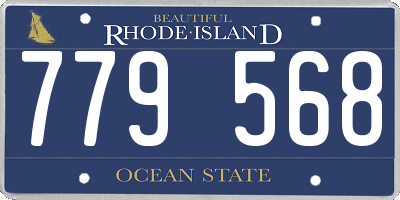 RI license plate 779568